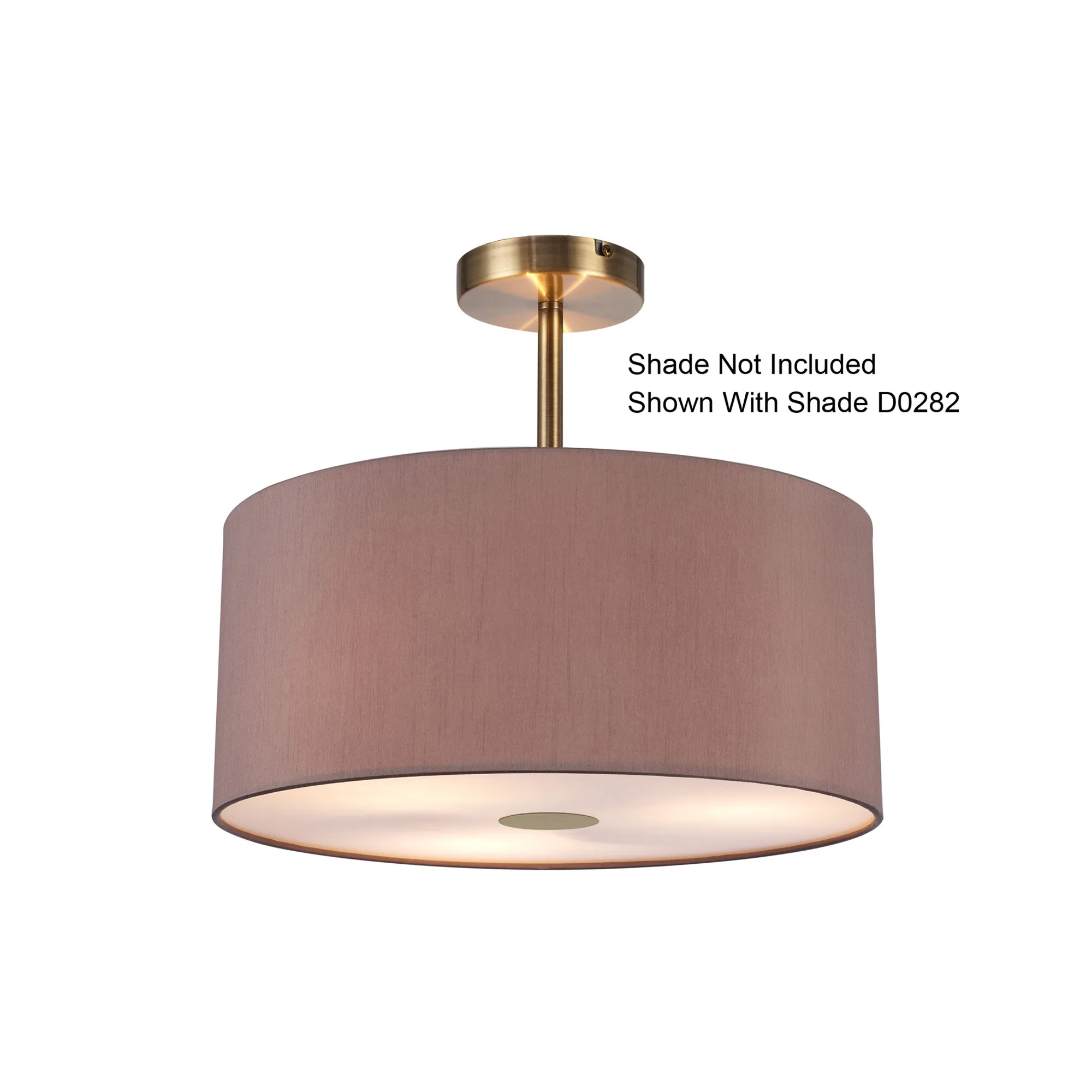 Baymont Semi Flush 3 Light Antique Brass D0337  Deco Baymont AB